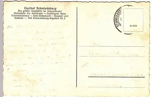 (109527) AK Schmiedeberg, Erzgebirge, Ort, Kirche Zur Heiligen Dreieinigkeit 194