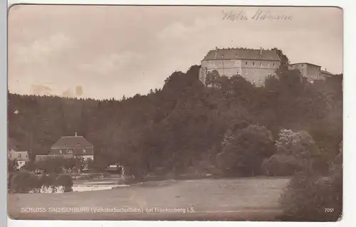 (109526) Foto AK Frankenberg, Sachsen, Schloss Sachsenburg 1928
