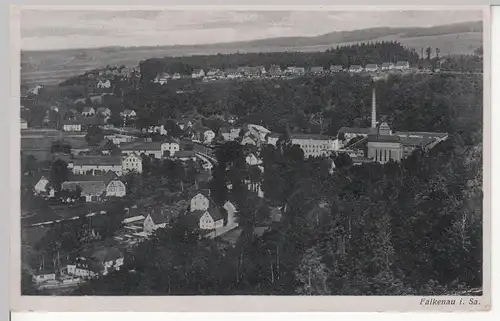 (109516) AK Falkenau, Sachsen, Panorama, Fabrik, Sonderstempel 1941