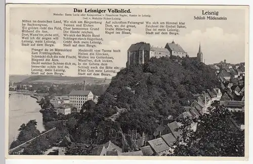 (109478) AK Leisnig, Burg Mildenstein, Leisniger Volkslied 1935