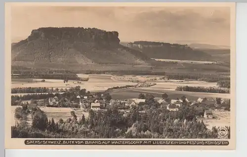 (109055) Foto AK Sächsische Schweiz, Waltersdorf, Lilienstein, Festung Königstei