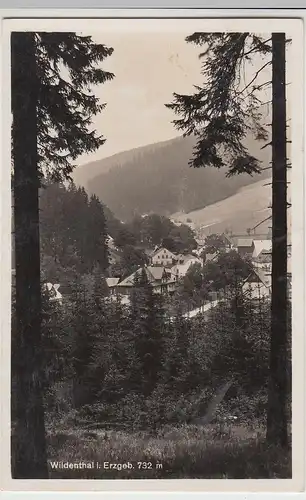 (109020) Foto AK Wildenthal, Eibenstock, Erzgebirge, Blick zum Ort 1941
