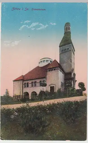 (108476) AK Zittau, Sachsen, Krematorium, vor 1945