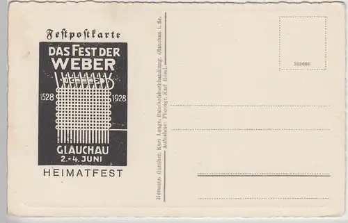 (108376) AK Glauchau, Sachsen, Panorama, Festpostkarte, Heimatfest, Fest der Web