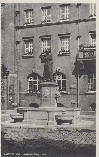 (108192) AK Döbeln, Schlegelbrunnen, 1940er