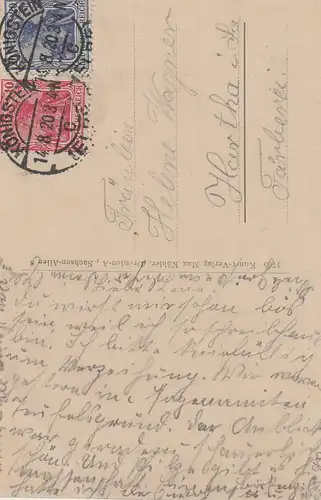 (108177) AK Sächsische Schweiz, Friedrichsburg a.d. Festung Königstein, 1920