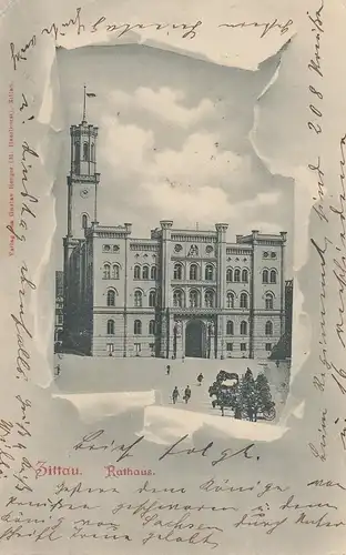 (108167) AK Zittau, Rathaus, 1899