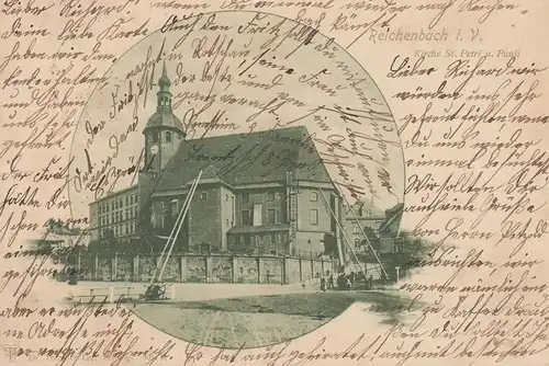 (107947) AK Reichenbach, Vogtland, Stadtkirche St. Peter und Paul 1905