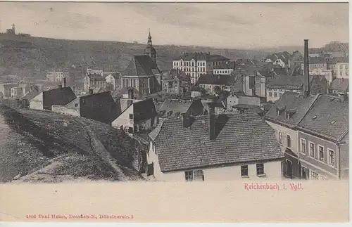 (107946) AK Reichenbach, Vogtland, Stadtansicht, Stadtkirche, Karte bis 1905, ge