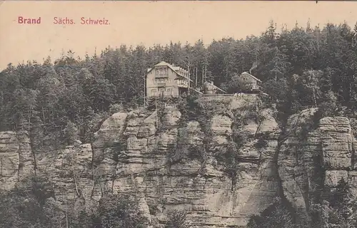 (107861) AK Brand, Sächsische Schweiz, Bahnpost 1913