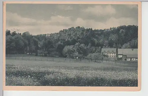 (107687) AK Zittauer Gebirge, Blick zum Nonnenfelsen 1944