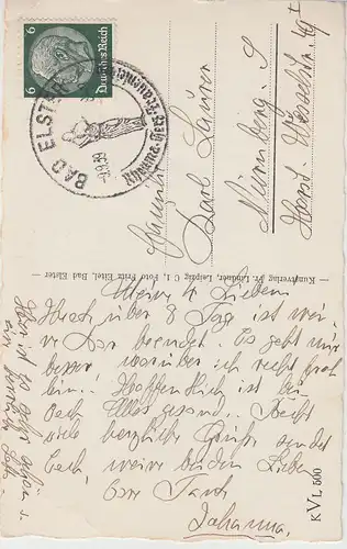(107098) AK Bad Elster, Elsterbrunnen, Salzquelle, Sonderstempel 1939