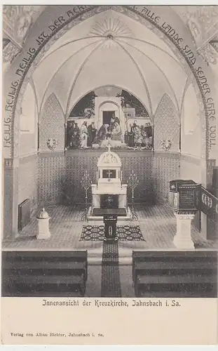 (106752) AK Jahnsbach i.Sa., Innenansicht der Kreuzkirche, um 1905