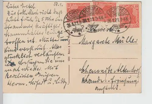 (106612) AK Zschopau, Schloss Wildeck, 1921