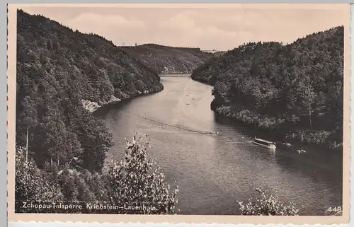 (106608) Foto AK Zschopau-Talsperre Kriebstein Lauenhain, vor 1945