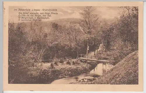 (106581) AK Liegau Grundmühle im Rödertal, 1924