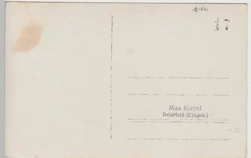 (106483) Foto AK Beierfeld, frisch gebautes Haus und Hotel, 1910er