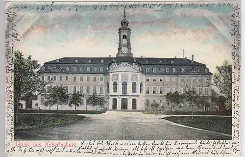 (106478) AK Gruss aus Hubertusburg, Schloss 1902