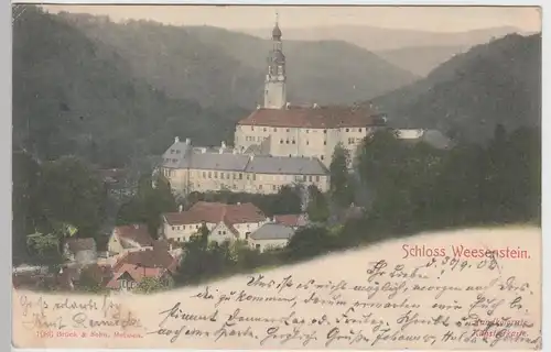 (106475) AK Schloss Weesenstein, 1902