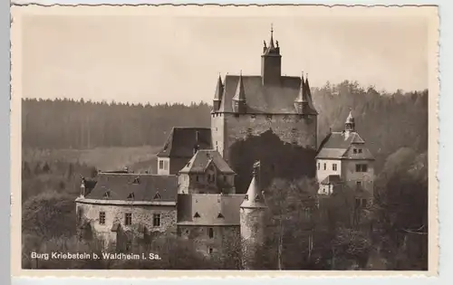 (106462) Foto AK Burg Kriebstein, 1920/30er