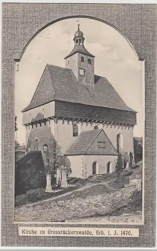 (105942) AK Großrückerswalde, Erzgebirge, Wehrkirche 1910