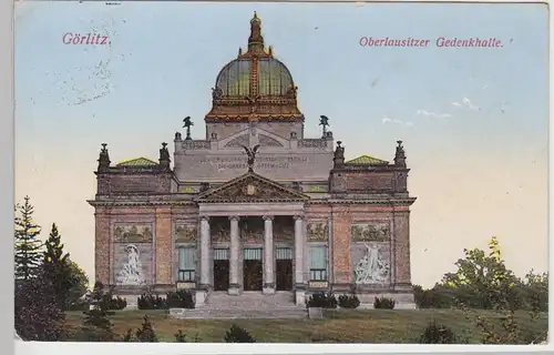 (105890) AK Görlitz, Oberlausitzer Gedenkhalle, 1916