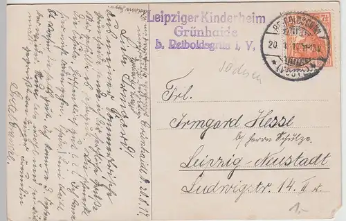 (105287) Künstler AK Grünhaide bei Auerbach i.V., Kinderheim, 1917