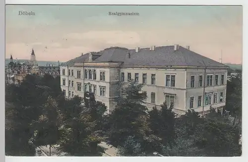 (105271) AK Döbeln, Realgymnasium, 1910