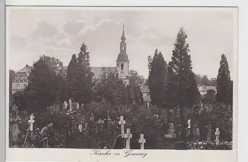 (105268) AK Gaußig, Kirche, vor 1945