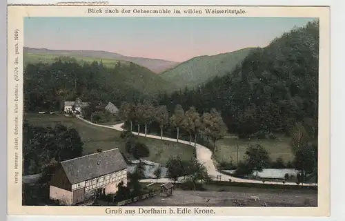 (104781) AK Dorfhain bei Edle Krone, Blick nach der Ochsenmühle, 1919