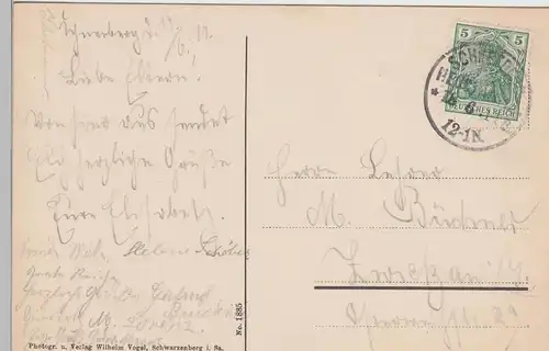 (104729) AK Schneeberg i. Erz., Gesamtansicht, 1911