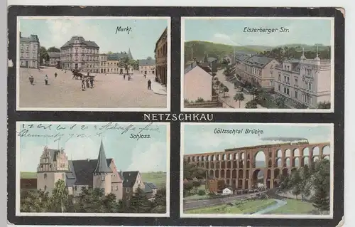 (104700) AK Netzschkau, Mehrbildkarte 1912