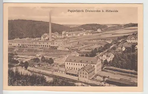 (104688) AK Dreiwerden bei Mittweida, Papierfabrik, um 1910
