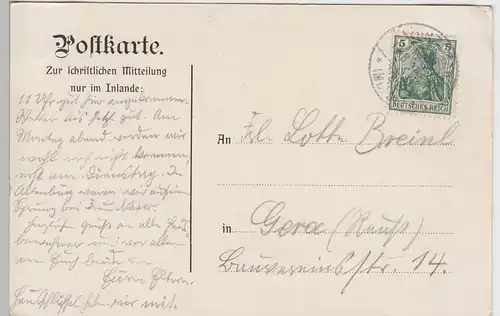 (104679) AK Lunzenau, Totale 1906