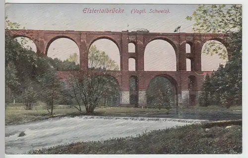 (104481) AK Elstertalbrücke bei Jocketa, 1927