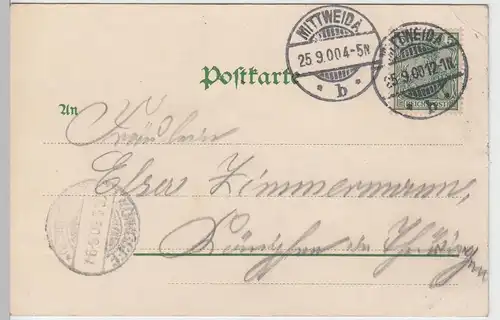 (104480) AK Mittweida, Neue Brücke b. Neudörfchen, 1900