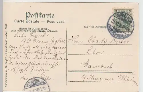 (104477) AK Gruss aus Bad Grüna i.S., Sanatorium 1905