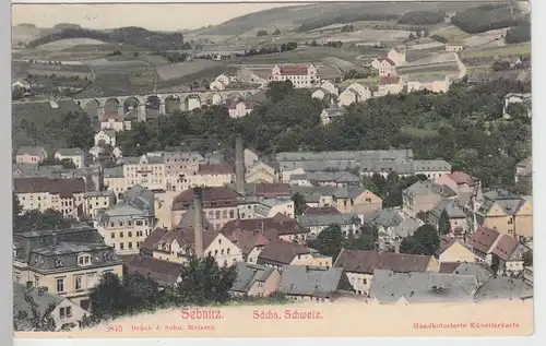 (104474) AK Sebnitz, Totale, 1907