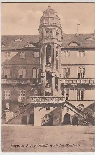 (103739) AK Torgau, Elbe, Schloss Hartenfels, Wendelstein, vor 1945