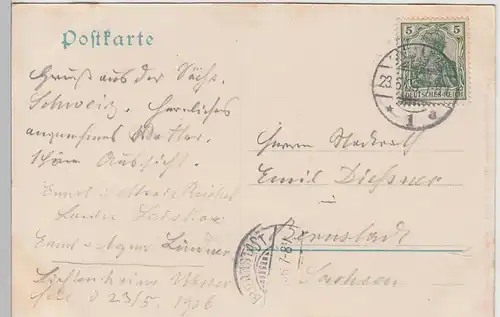 (103186) AK Gruß aus der Sächsischen Schweiz, Mehrbildkarte 1906