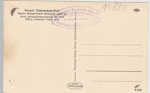 (103126) Foto AK Oberwiesenthal, Martin Mutschmann-Schanze, vor 1945