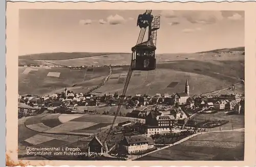 (103125) Foto AK Oberwiesenthal, Drahtseilbahn, Bergabfahrt vom Fichtelberg vor