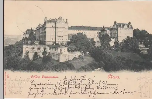 (103080) AK Pirna, Schloss Sonnenstein, 1900