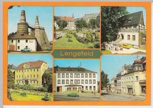 (102983) AK Lengefeld, Erzgeb., Mehrbildkarte, Kalkwerk, Schloss Rauenstein 1987