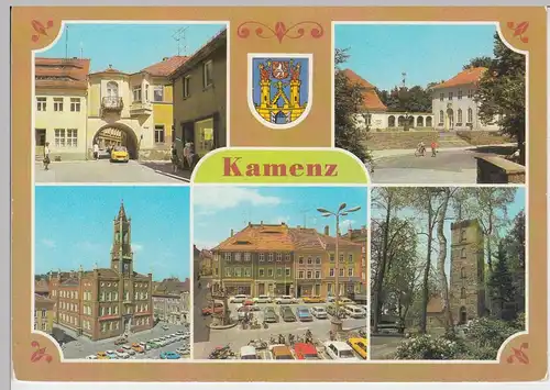 (102907) AK Kamenz, Oberlausitz, Mehrbildkarte, Klostertor, Lessingturm 1983