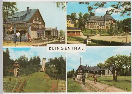 (102868) AK Klingenthal, Sachsen, Mehrbildkarte, Sport Hotel, Jugendherberge 197