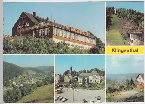 (102862) AK Klingenthal, Sachsen, Mehrbildkarte, Waldgut, Aschbergschanze, Stein