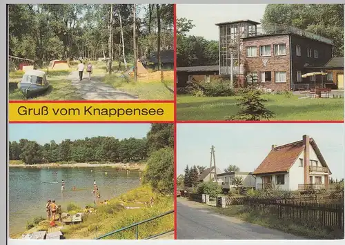 (102853) AK Knappensee, Oberlausitz, Mehrbildkarte, Koblenzer Bucht, Jugendtouri