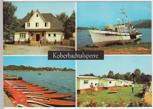 (102846) AK Koberbachtalsperre, Mehrbildkarte, Gaststätte Seehaus, Boote 1973