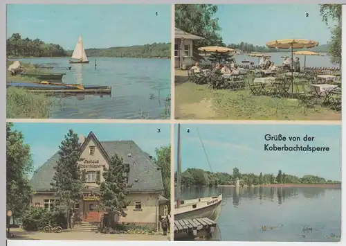 (102845) AK Koberbachtalsperre, Mehrbildkarte, Gaststätte Seehaus 1968
